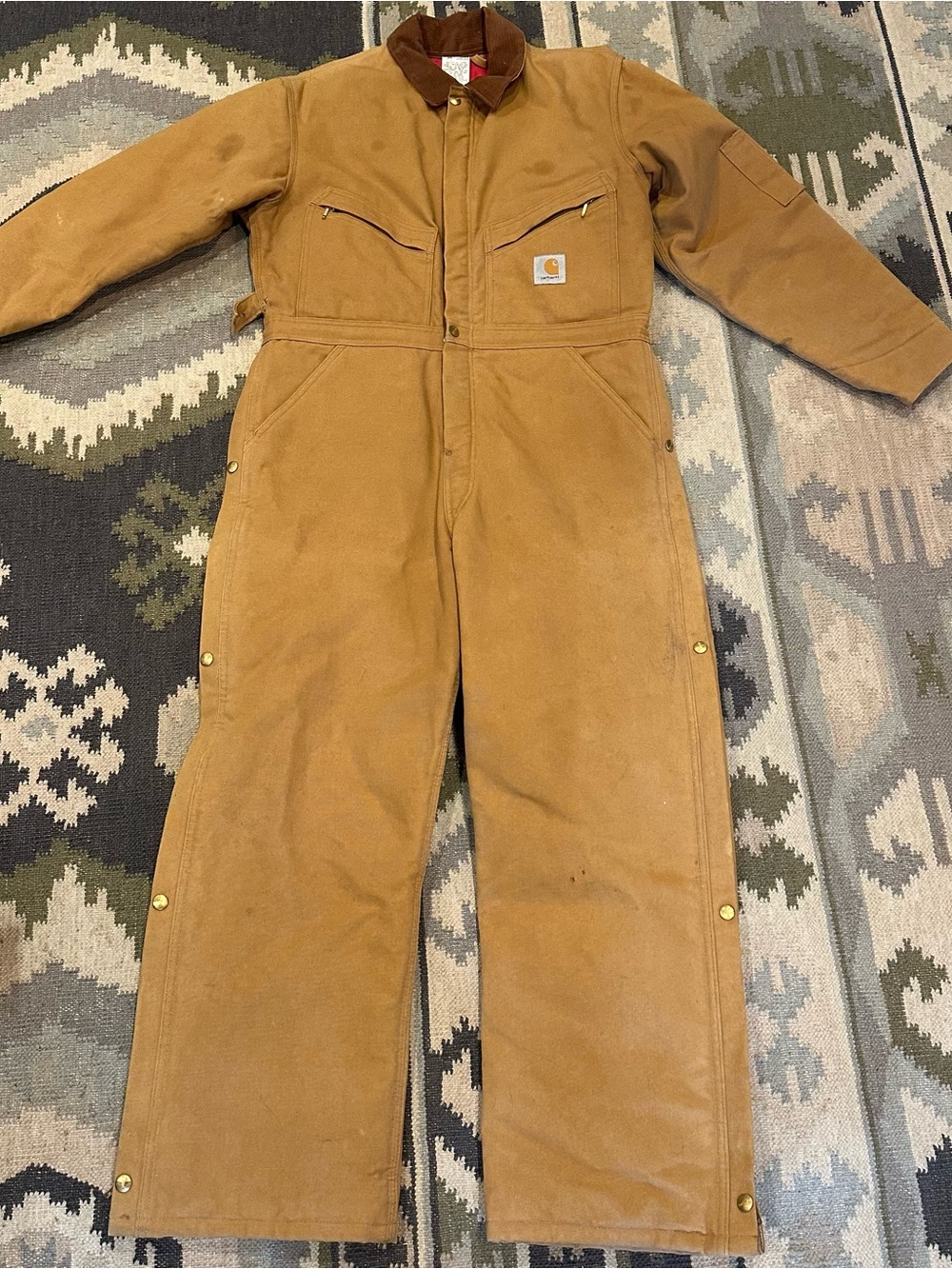 Vintage Carhartt 90's Duck Coverall Insulated Lined 996QZS 40 Short USA